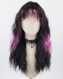 Black Pink Curly Synthetic Wig HW411