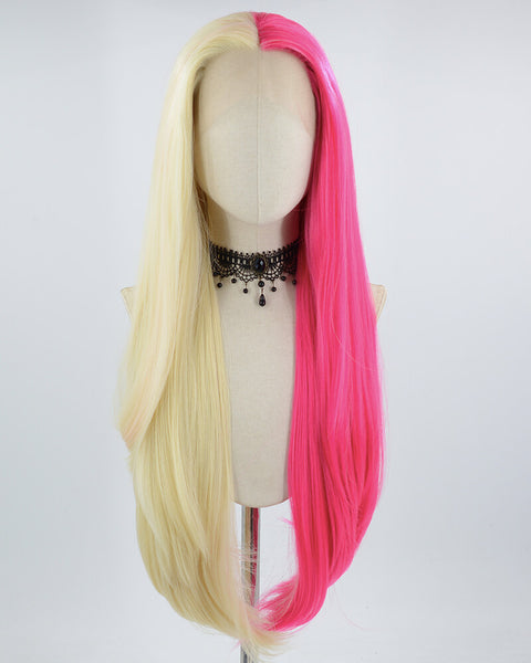 ✨ CANEIS 24” PINK & BLONDE LACE FRONT WIG? *NWT* Amazon.com : Pink Lace Front Wigs for Women Long Wavy  main image 3