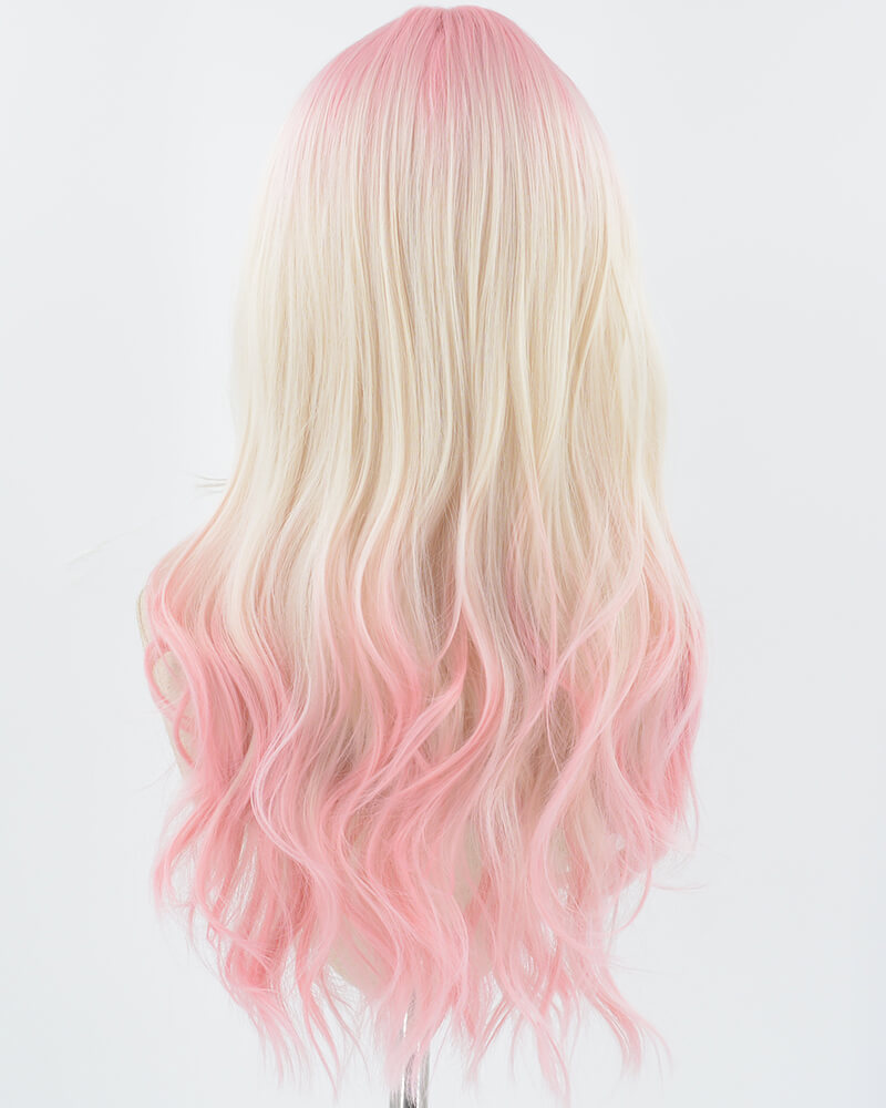 Pink Ombre Blonde Synthetic Wig HW505