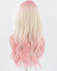 Pink Ombre Blonde Synthetic Wig HW505