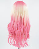 Pink Ombre Blonde Synthetic Wig HW399