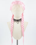 Pink Braid Synthetic Lace Front Wig WW680