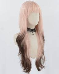 Pink Ombre Brown Synthetic Wig HW590