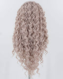 Pink Curly Synthetic Lace Front Wig WW946