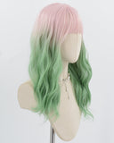 Pink Ombre Green Synthetic Wig HW347