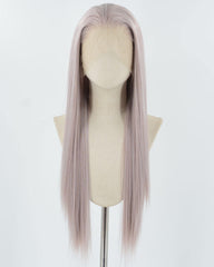 Pink Grey Synthetic Lace Front Wig WW869