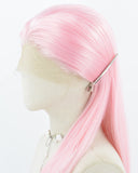 Pink Straight Synthetic Lace Front Wig WW1017