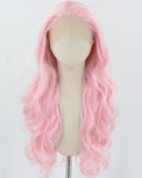 Pink Wavy Synthetic Lace Front Wig WT044