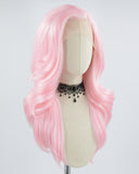 Pink Wavy Synthetic Lace Front Wig WW612