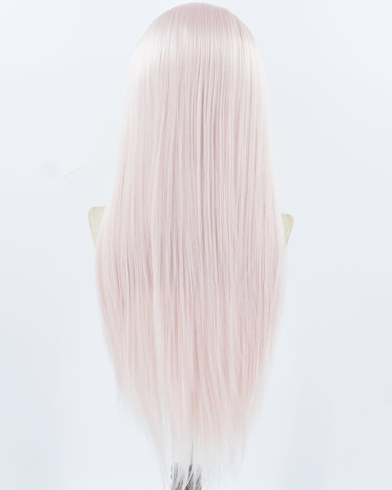 Light Pink Long Straight Synthetic Lace Front Wig WW921
