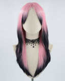 Pink Ombre Black Synthetic Wig HW265