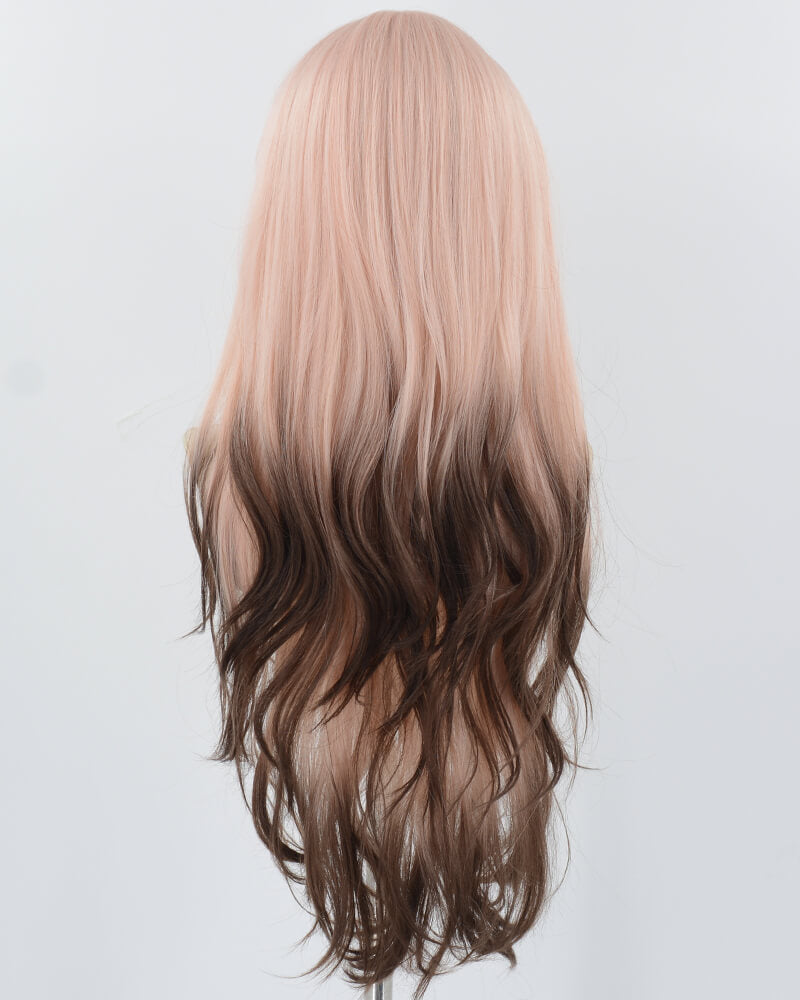 Pink Ombre Brown Synthetic Wig HW590