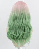 Pink Ombre Green Synthetic Wig HW347