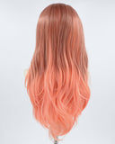 Pink Skunk Stripe Ombre Synthetic Lace Front Wig WW546