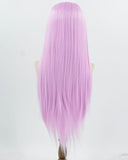 Purple Pink Long Straight Synthetic Lace Front Wig WW983