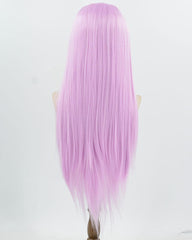 Purple Pink Long Straight Synthetic Lace Front Wig WW983