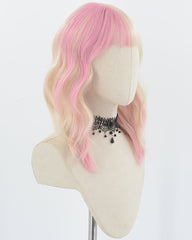 Pink Blonde Short Synthetic Wig HW489