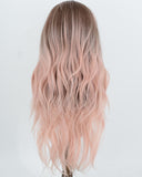 Ombre Pink Synthetic Lace Front Wig WW1058