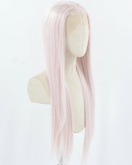 Light Pink Long Straight Synthetic Lace Front Wig WW921