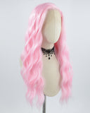 Pink Curly Synthetic Lace Front Wig WW653