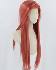Pink Long Straight Synthetic Lace Front Wig WW945