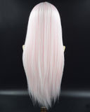 Light Pink Tinsel Synthetic Lace Front Wig WW682