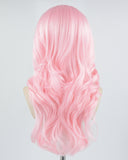 Pink Wavy Synthetic Lace Front Wig WW612