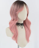 Ombre Pink Wavy Synthetic Wig HW582