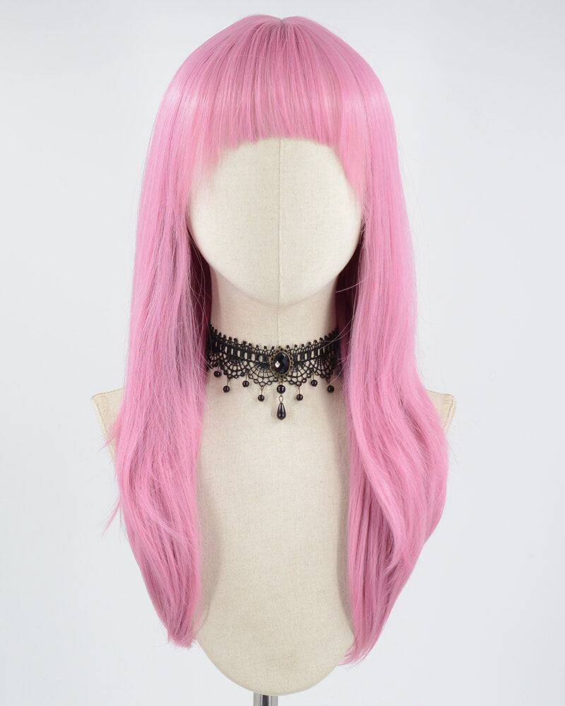 Pink Straight Synthetic Wig HW319