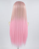 Ombre Pink Straight Synthetic Lace Front Wig WW659