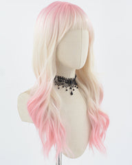 Pink Ombre Blonde Synthetic Wig HW505
