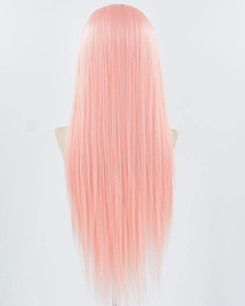 Pink Synthetic Lace Front Wig WW795