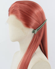 Pink Long Straight Synthetic Lace Front Wig WW945