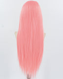 Pink Long Straight Synthetic Lace Front Wig WW937