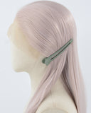 Long Pink Synthetic Lace Front Wig WW847