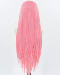 Pink Long Straight Synthetic Lace Front Wig WW920