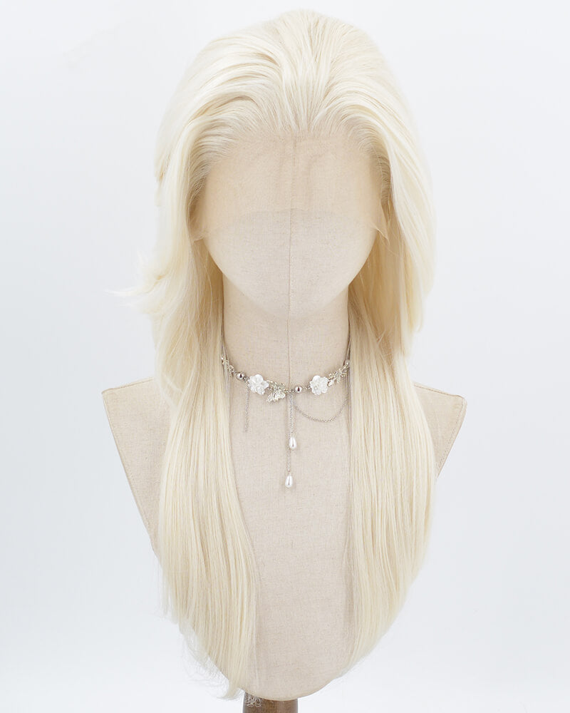 Platinum Blonde Cosplay Synthetic Lace Front Wig WW1016