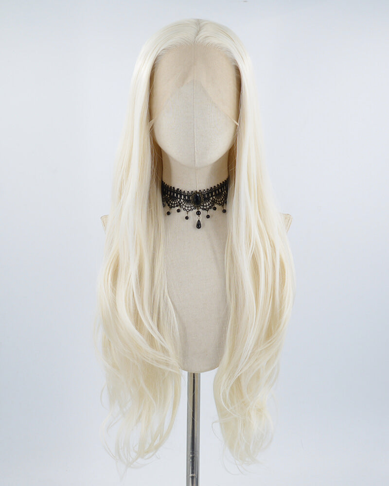 Platinum Blonde Synthetic Lace Front Wigs WT012
