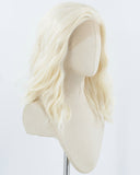 Platinum Blonde Curly Synthetic Lace Front Wig WW925