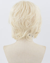 Platinum Blonde Short Synthetic Lace Front Men's Wig MW010