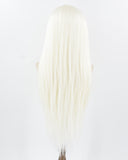 Platinum Blonde White Straight Synthetic Lace Front Wig WT146