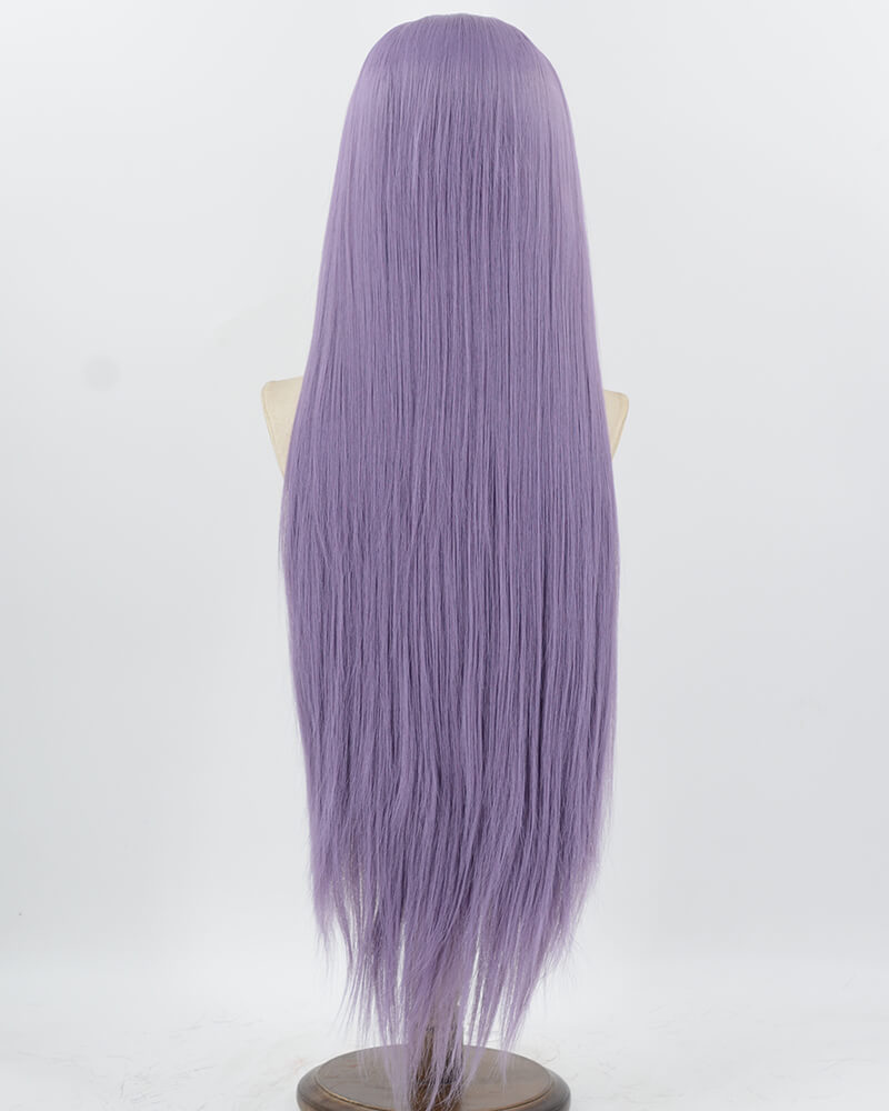 38inch Long Purple Synthetic Lace Front Wig WW1029