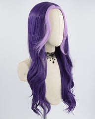 Purple Skunk Stripe Synthetic Wig HW323