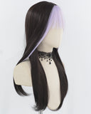 Purple Black Synthetic Wig HW749