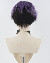 Purple Black Short Synthetic Wig HW559