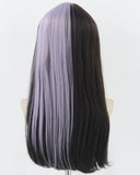 Half Purple Half Black Synthetic Wig HW183