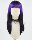 Purple Ombre Black Synthetic Wig HW395