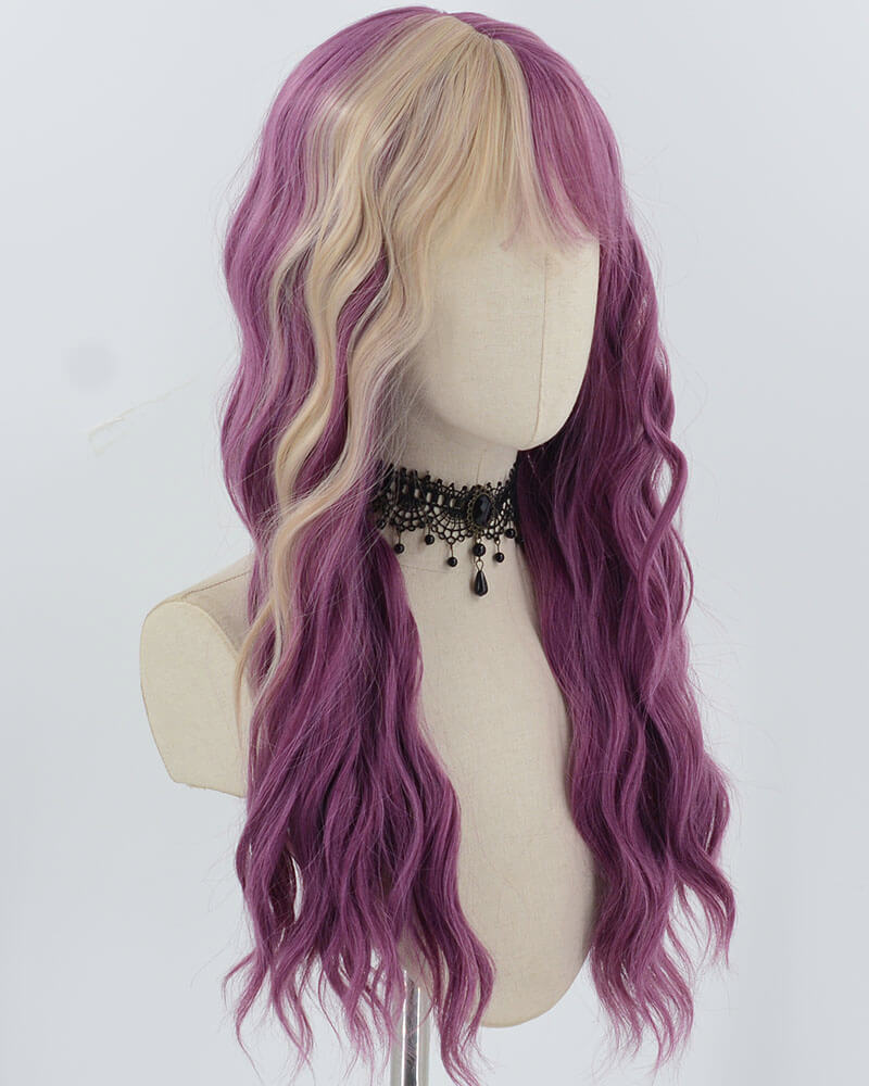 Purple Blonde Synthetic Wig HW665
