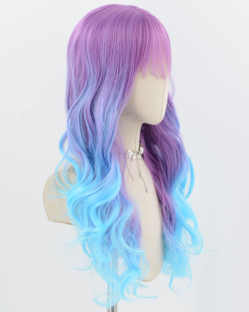Purple Ombre Blue Synthetic Wig HW822