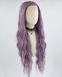 Long Purple Curly Synthetic Lace Front Wig WW666